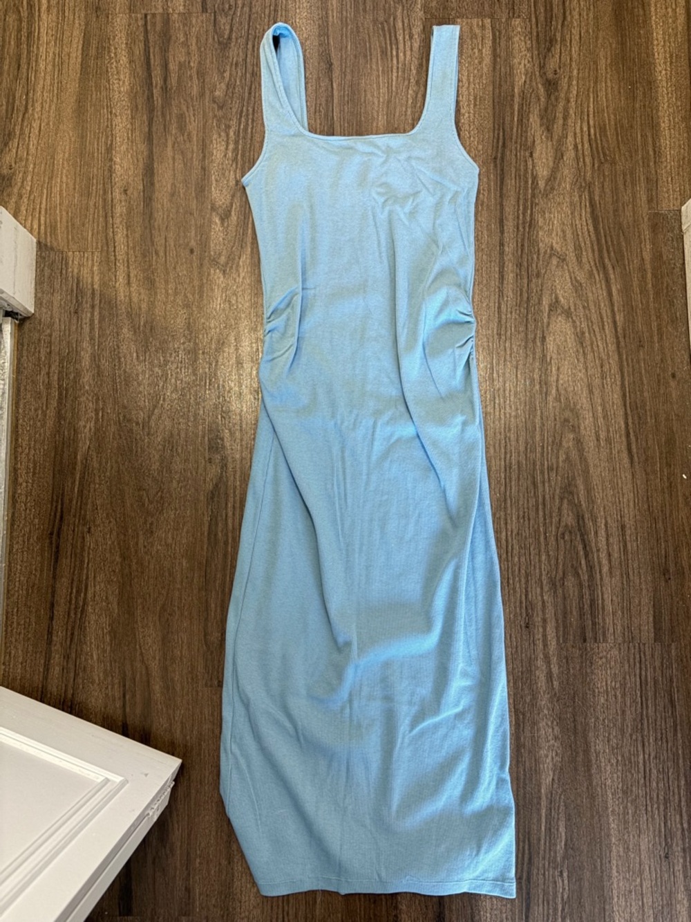 Pretty blue maternity dress